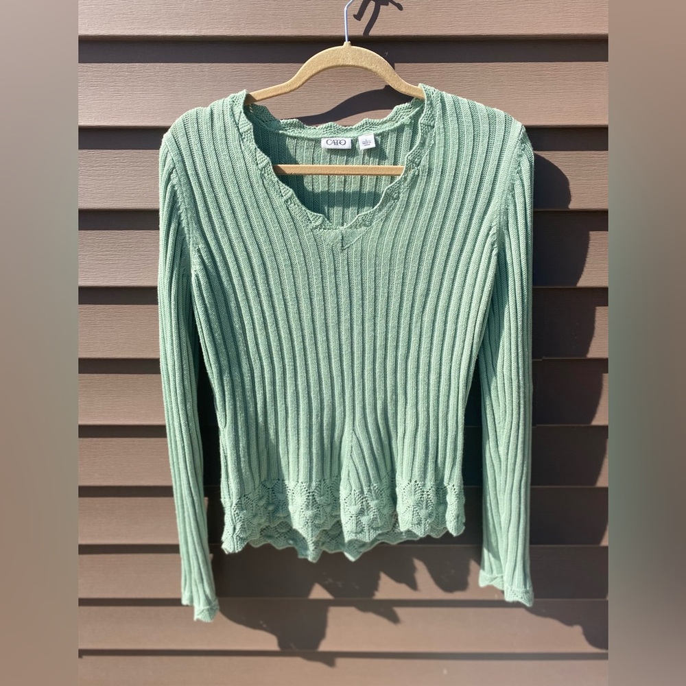 Cato Sweater/Blouse Pastel Green Women’s Size Large